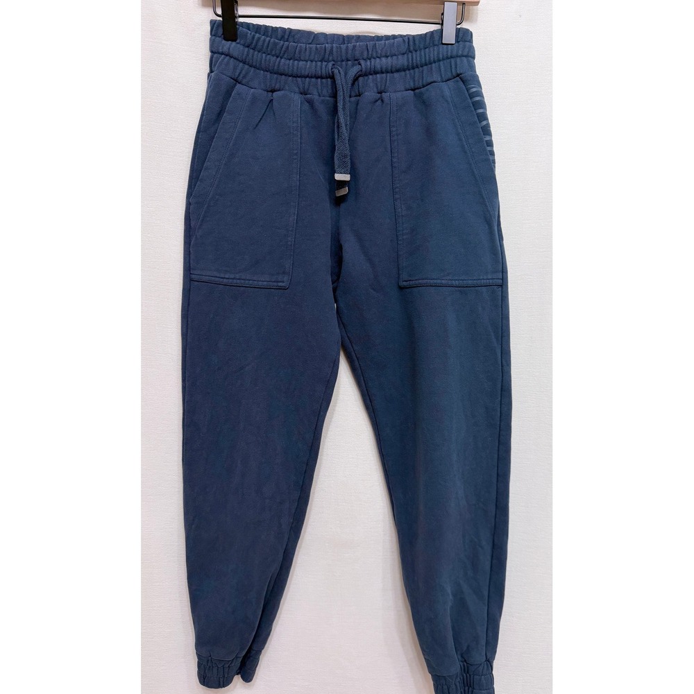 AllSaints Women's Navy Blue Lucia Organic Cotton Pocket Joggers Size Small